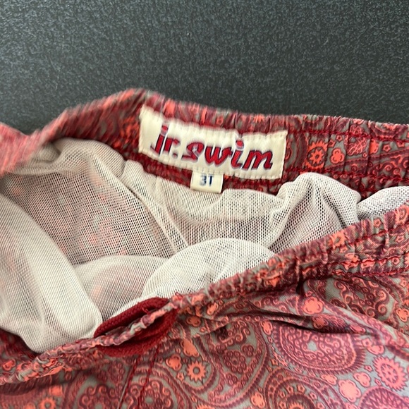 Red Swim Trunks Lightweight Elastic Waistband vintage 90’s - Picture 2 of 2